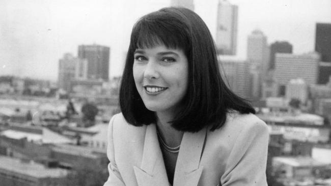 Keyte in her early days as a television newsreader.