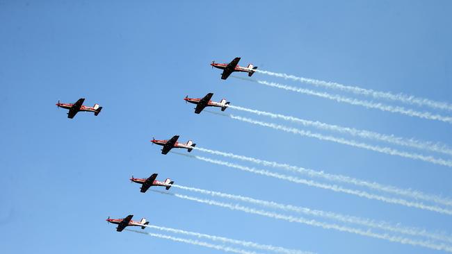 RAAF Roulettes at day three of the Pacific Airshow, 20 August 2023. Picture: Richard Gosling