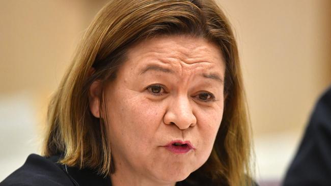 Managing Director of The ABC Michelle Guthrie during Senate Estimates at Parliament House in Canberra, Tuesday, October 24, 2017. (AAP Image/Mick Tsikas) NO ARCHIVING