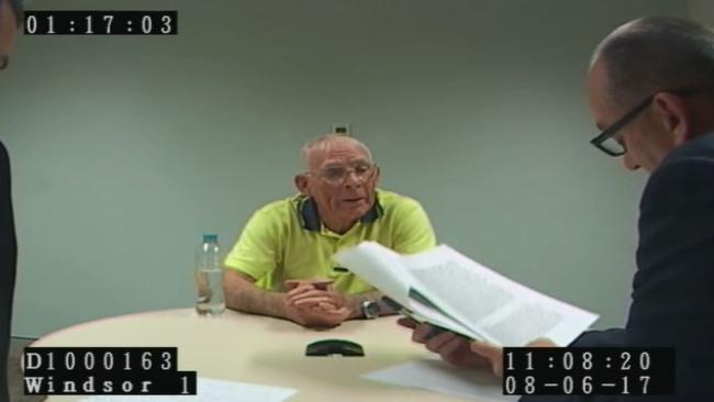 John McIver, 79, during a 2017 police interview.