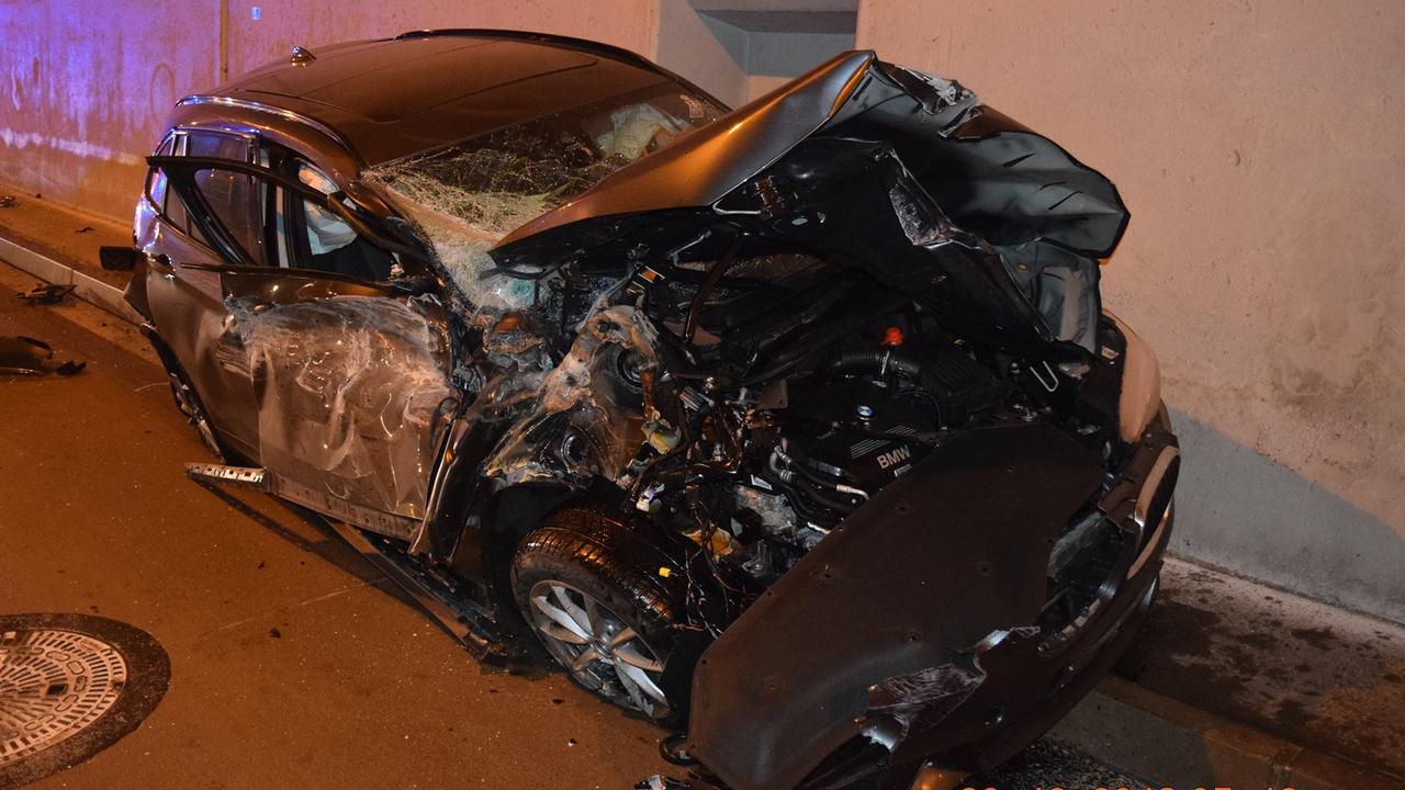 Pictures shared on social media by the Slovak Police force show the extent of the damage caused to the car.