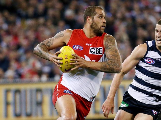 Lance Franklin has produced six of the best seven key forward seasons recorded by Champion Data. Picture: Colleen Petch.