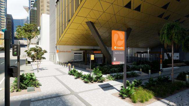 A render of the Albert St station for the Cross River Rail. Picture: Supplied