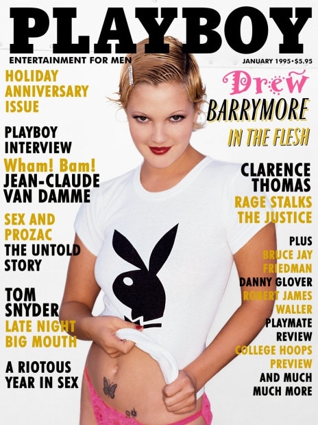 Barrymore posed on the cover of Playboy at age 19. Picture: Playboy