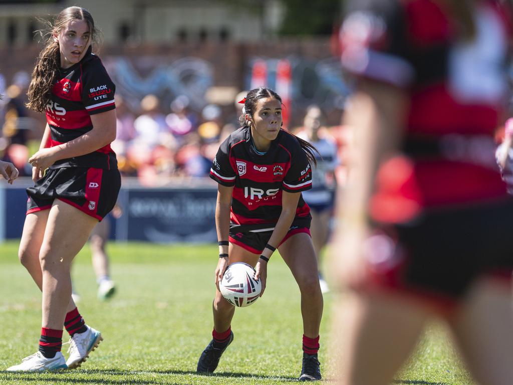 Mikaela Blades of Valleys against Brothers in U15 girls Toowoomba Junior Rugby League grand final at Toowoomba Sports Ground, Saturday, September 7, 2024. Picture: Kevin Farmer