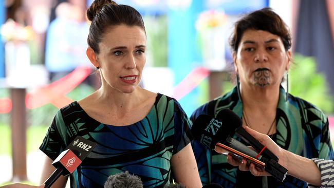 Nanaia Mahuta (R) with Jacinda Ardern. Ms Mahuta visited New Zealand’s lpavilion at Expo 2020 Dubai in the United Arab Emirates in November. Picture: AFP.