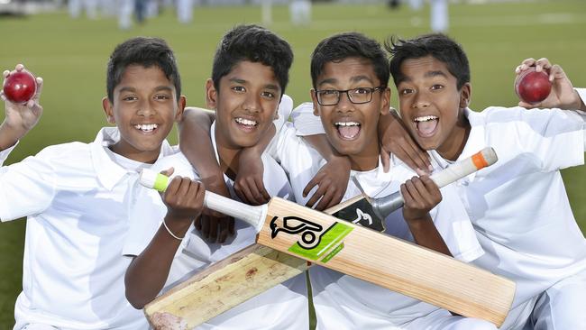 Ryan, Kevin, Brian and Dylan Ranaweera have helped save Hallam Kalora under-15 side.Picture: David Caird