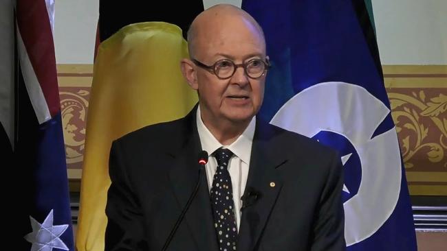 ABC chair Kim Williams speaking at a Lowy Institute media lecture last month. Source: YouTube / Lowy Institute