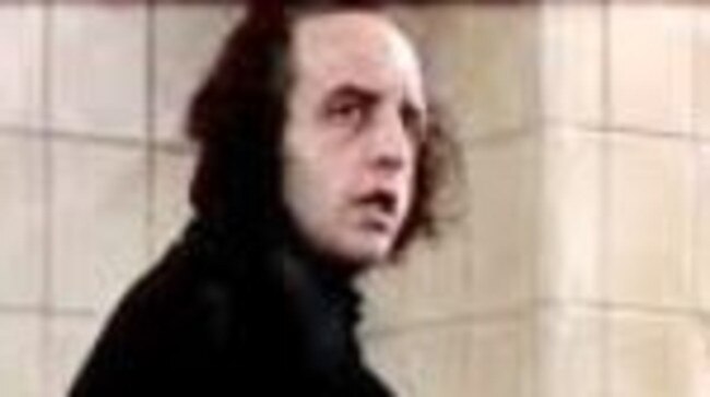 The late great actor Vincent Schiavelli as Subway Ghost in the hit 1990 film Ghost. Screenshot from film.