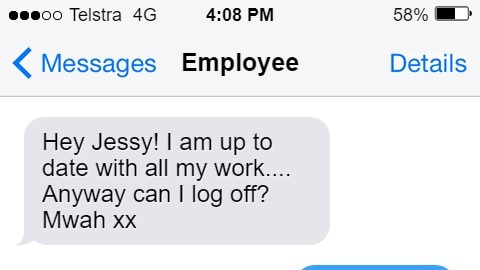 Work text reveals how much has changed. Picture: Supplied