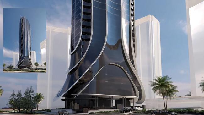 An artist impression from the Descon Australia website of its proposed tower at Surfers Paradise Bvd.