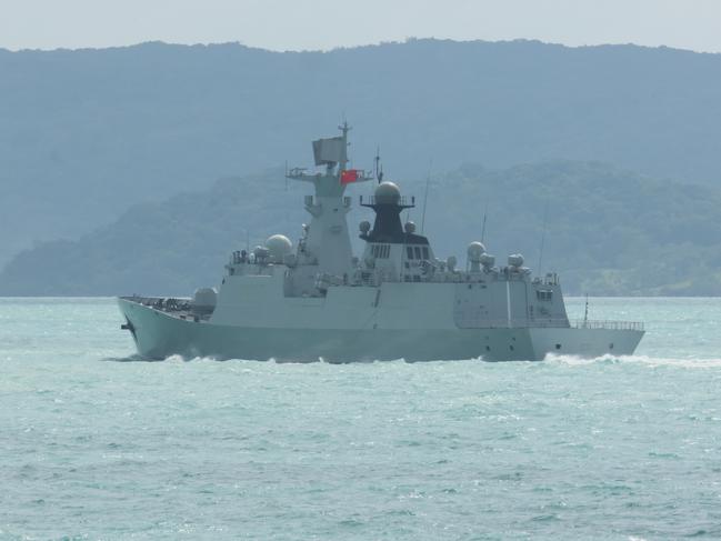 The Defence Department has released pictures of the Chinese warships in the Tasman Sea this week.