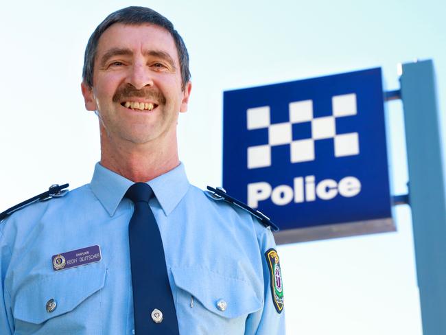 Police Chaplain Reverend Geoff Deutscher poses for photographs in Castle Hill. Castle Hill, Saturday, July 21st 2018. Geoff Deutscher is the police Chaplain for Castle Hill. (AAP Image / Angelo Velardo)