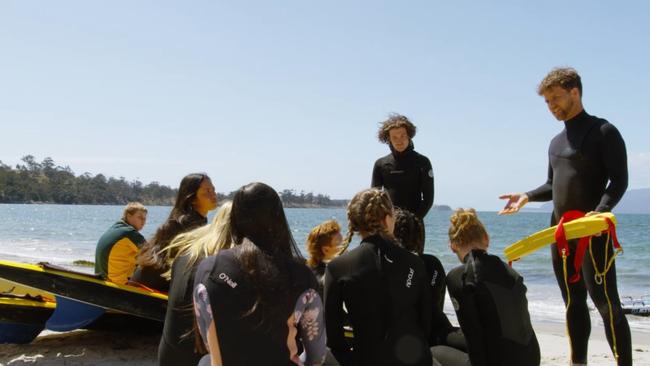 Triabunna District School students recently honoured late teacher Sean McCarthy, who implemented the school's outdoor education programs. Picture: Supplied