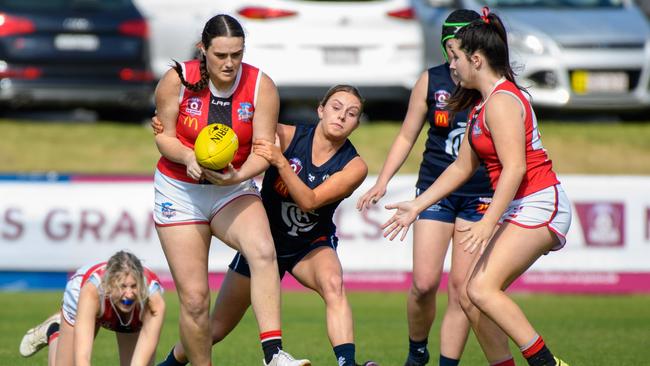 Action from the Tweed Coolangatta v Victoria Point under 17 girls grand final.