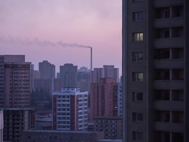 North Korea suffers from perennial energy shortages, epitomised by satellite photos of the country at night, showing it as a largely dark quadrilateral between the bright lights of China and the South. Picture: Ed Jones/AFP