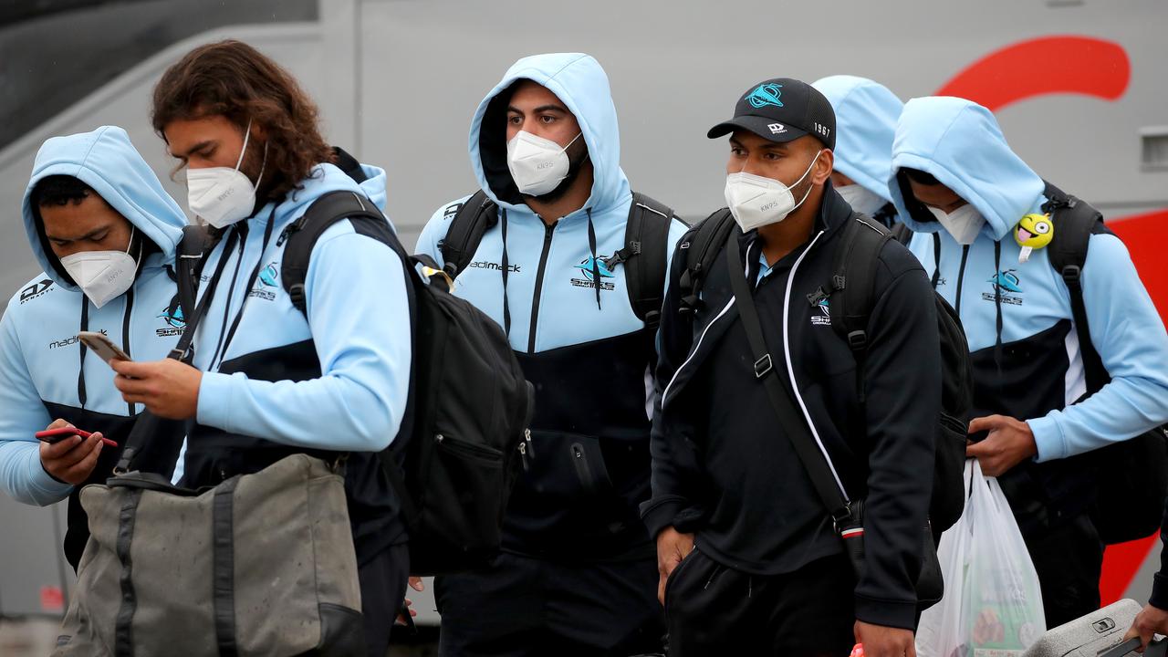 Unvaccinated NRL players will need to wear masks at all times and could be segregated from teammates under the NRL’s new Covid protocols. Picture: Toby Zerna