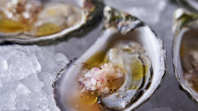 Yum: Jake Kellie's oyster dish. Picture: Sam Roberts