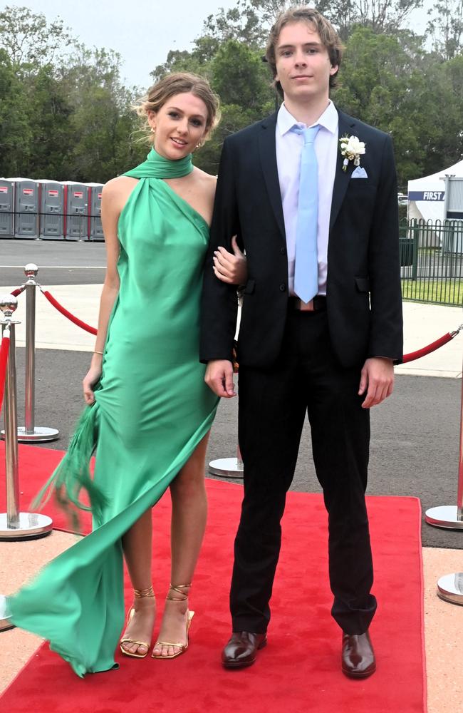Abigail Tracey and Jack Smith at Pacific Lutheran College's 2023 formal. Picture: Tegan Annett