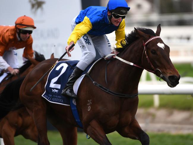Black Heart Bart effortlessly takes out the Memsie Stakes. Picture: Getty Images