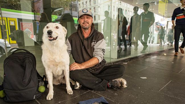 Fred and his dog, Marli. Picture: Jason Edwards