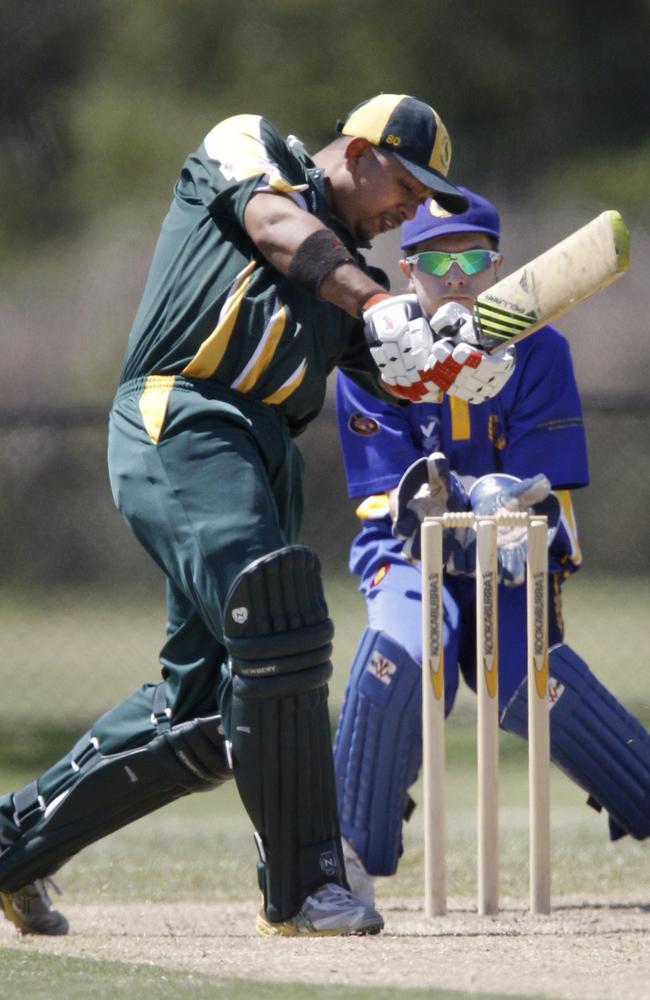 Bihan Weerakoon on the attack for Endeavour Hills’ First XI team.