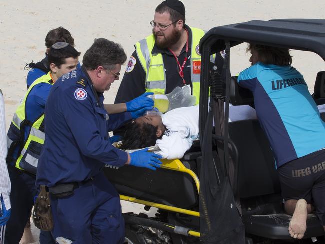 Two Indonesian boys, both aged 16, were rescued at Bondi. Picture: Splash