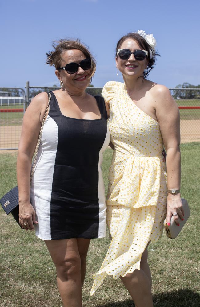 Sheila Ellery and Miranda Kerr at the Bundaberg Catholic Schools Race Day.