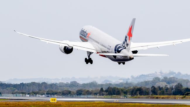 A Jetstar flight takes off from the Gold Coast. Picture: Luke Marsden