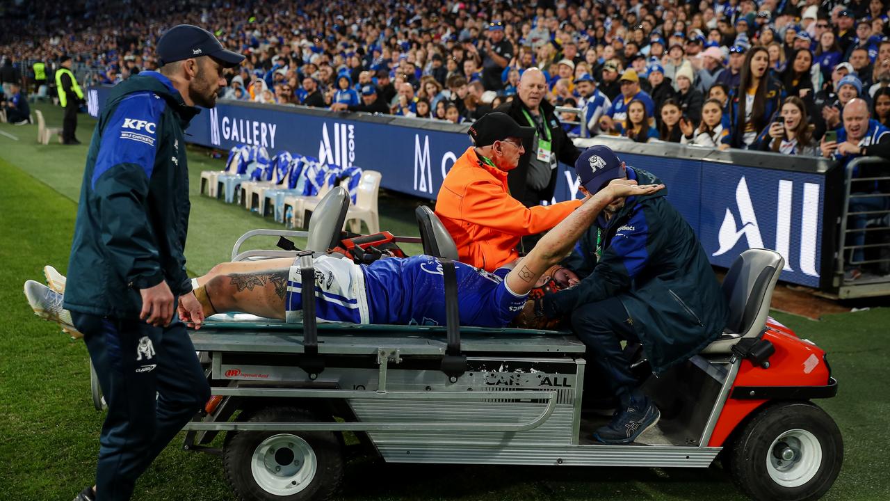 Josh Curran on the Medicab. Picture: NRL Photos