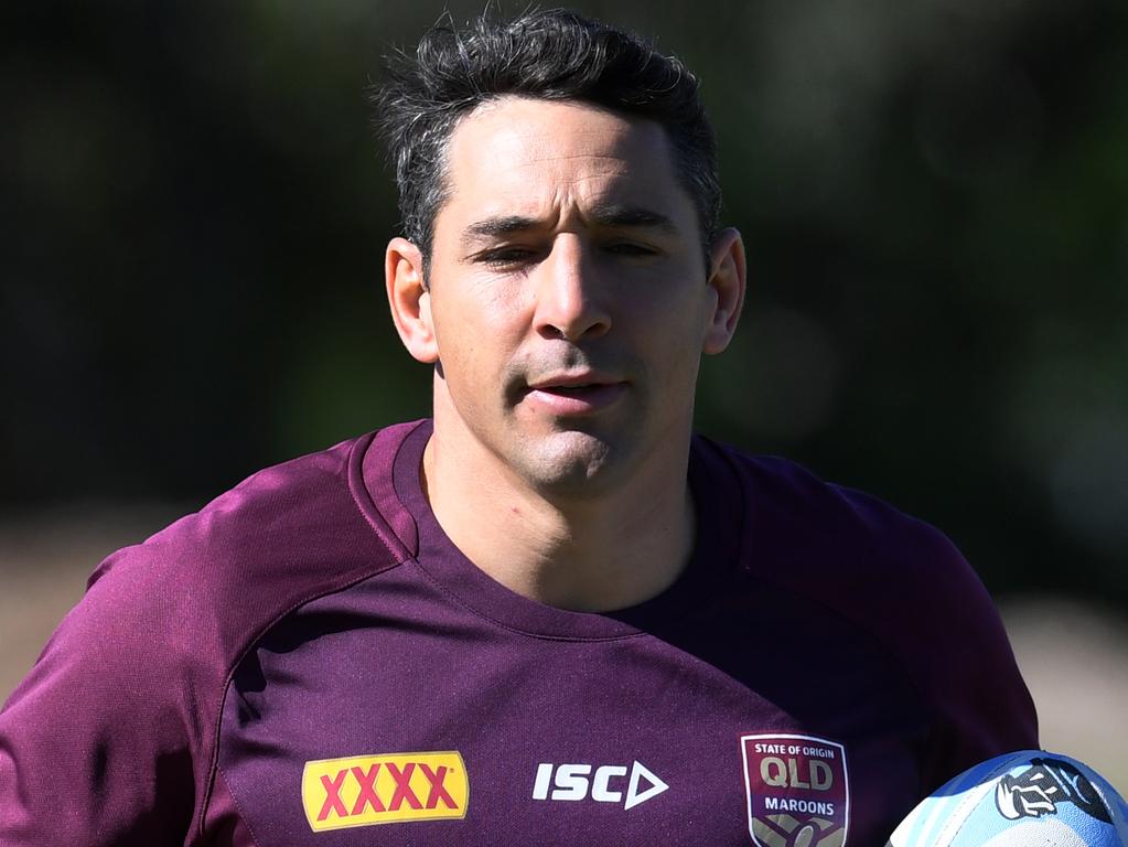 Billy’s back in Maroon — on the sidelines, at least. Picture: AAP