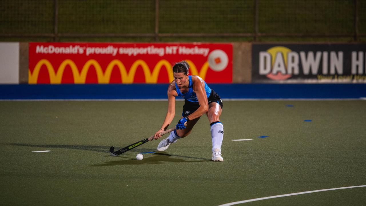 The first Festival of Hockey match between the Territory Stingers and Brisbane Blaze. Picture: Pema Tamang Pakhrin