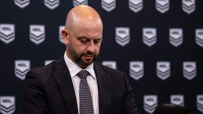 National Rugby League Chief Executive Officer Todd Greenberg faces a fight with the RLPA. (AAP Image/James Gourley)