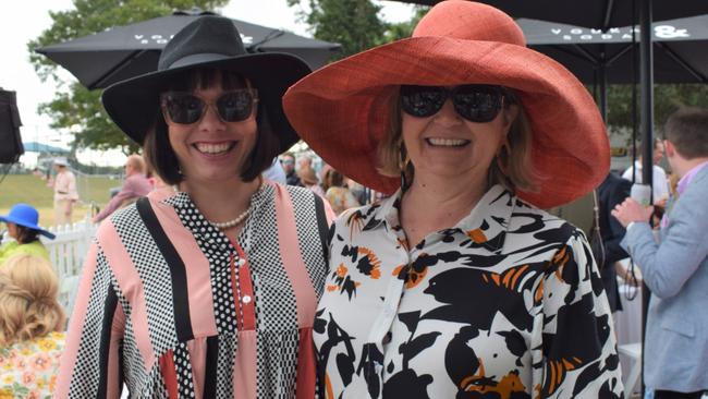 Kathryn Esdale and Andrea Reid at the Rockhampton Jaguar Land Rover Pop-Up Polo on June 3, 2023. Picture: Aden Stokes