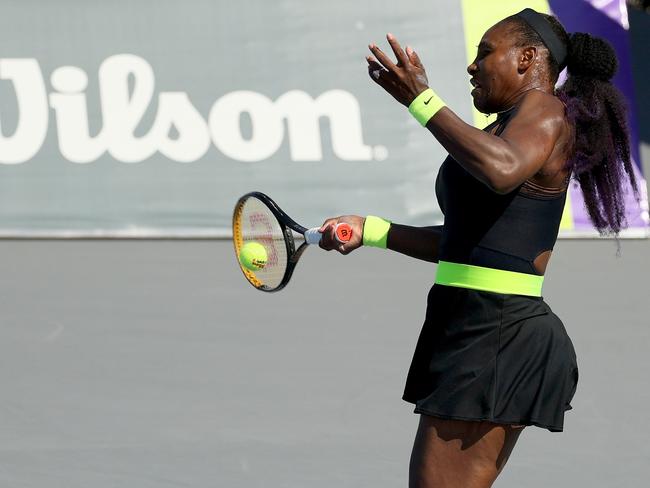 Serena Williams plays a forehand during her match against Shelby Rogers during Top Seed Open – Day 5 at the Top Seed Tennis Club in Lexington, Kentucky. Picture: Getty