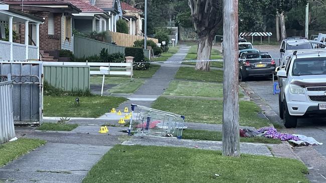 This scene on Michael Rd at Jesmond where Daniel Pettersson died after being stabbed by Kevin Smith in 2021. Picture: Dan Proudman