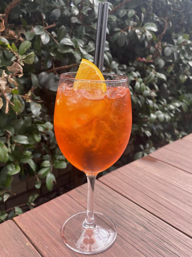 The classic Aperol Spritz cocktail.