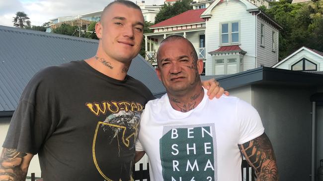 Dustin Martin with his father Shane Martin in Auckland New Zealand.