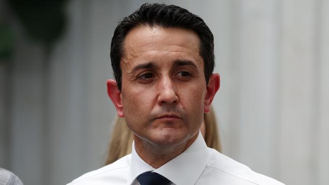 Leader of the Opposition David Crisafulli during a media conference at The Chambers, Cairns. Picture: Liam Kidston.