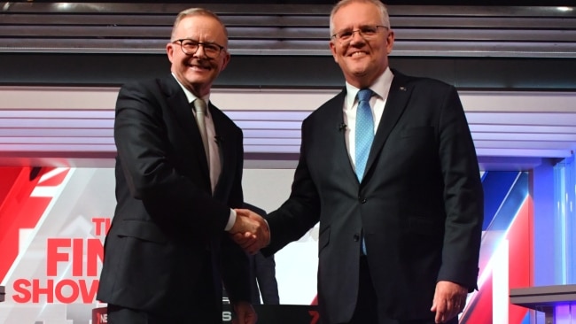 The Prime Minister will be hoping he can make some ground on Mr Albanese in the final week of the Federal Election campaign. Picture: Mick Tsikas - Pool/Getty Images