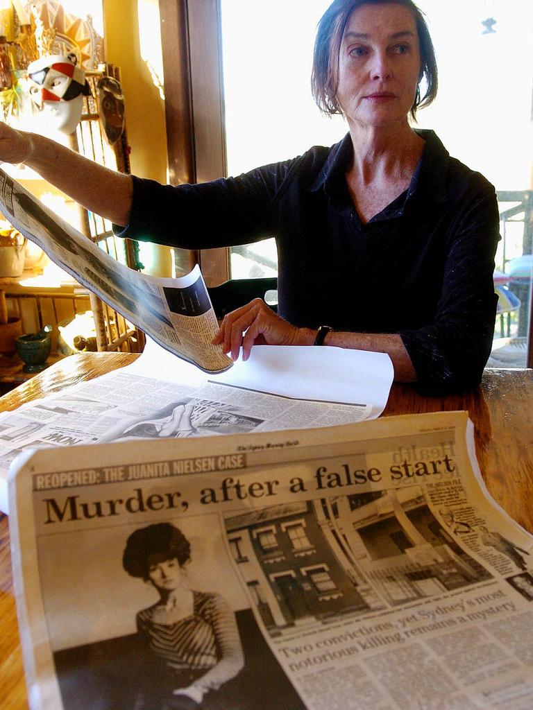 Ros McDonald with cuttings about Nielsen’s murder. Picture: John Appleyard.