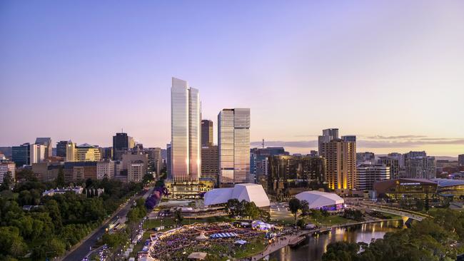 Negative feedback has been received over plans for the second skyscraper at Festival Plaza to reach new heights. Picture: Supplied