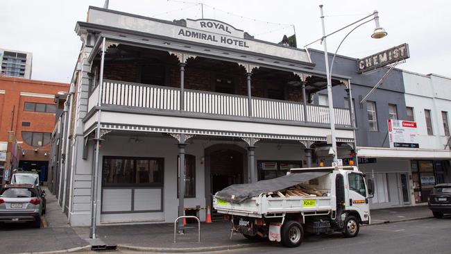 Dog and Duck on Hindley street being stripped out. 3rd January 2024. Picture: Brett Hartwig