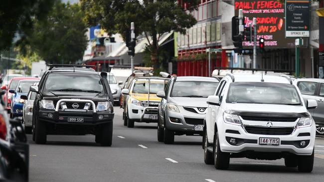 Traffic along Sheridan Street in the Cairns CBD. PICTURE: BRENDAN RADKE