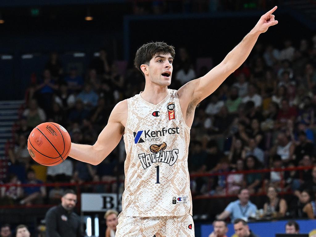 Taran Armstrong of the Taipans during the round 17 NBL match between Brisbane Bullets and Cairns Taipans at Brisbane Entertainment Centre. Picture: Bradley Kanaris/Getty Images.