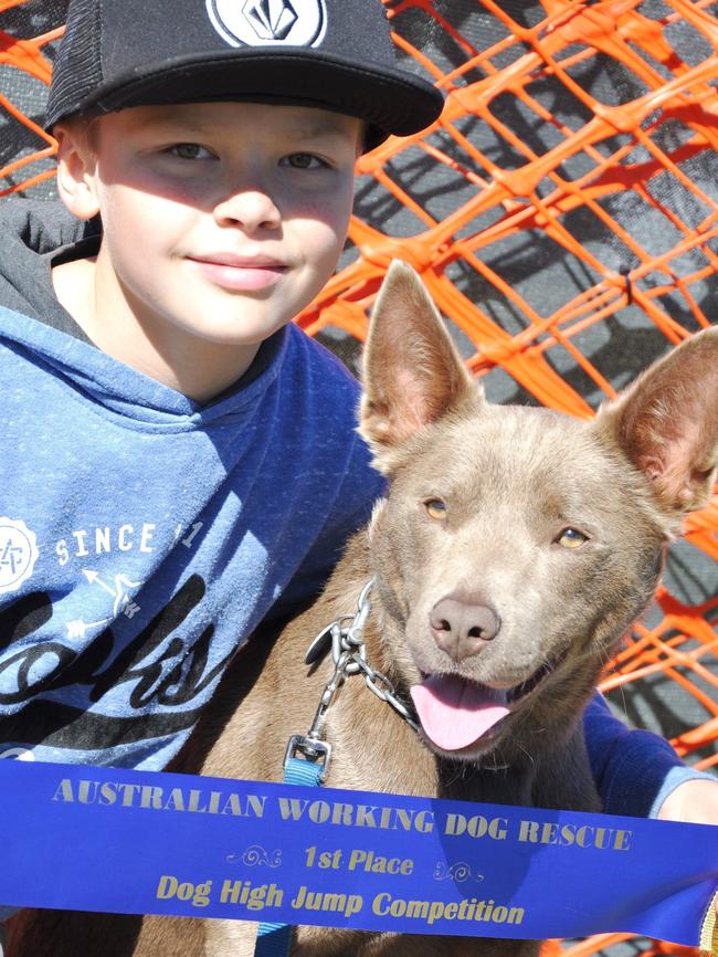 Aiden Miller with his winning dog Cruise at the open day.