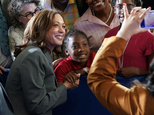 Vice President Kamala Harris at a campaign event this week. Picture: Kevin Lamarque/Reuters/WSJ