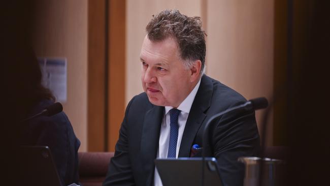 PwC Australia CEO Kevin Burrowes has told the Senate inquiry into consulting services that the Linklaters review has been kept from him. Picture: Martin Ollman/NCA NewsWire