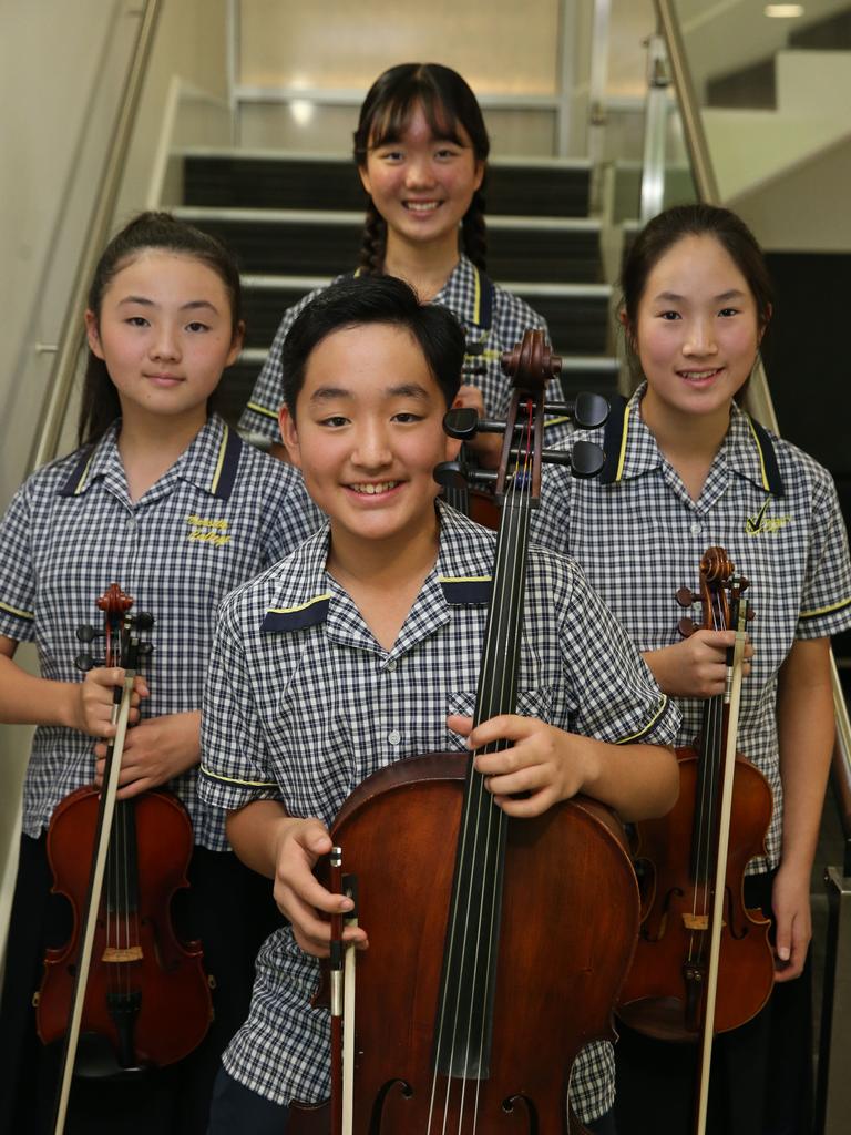 Ready to go on are the Varsity College Primary School Quartet. Picture: Glenn Hampson.