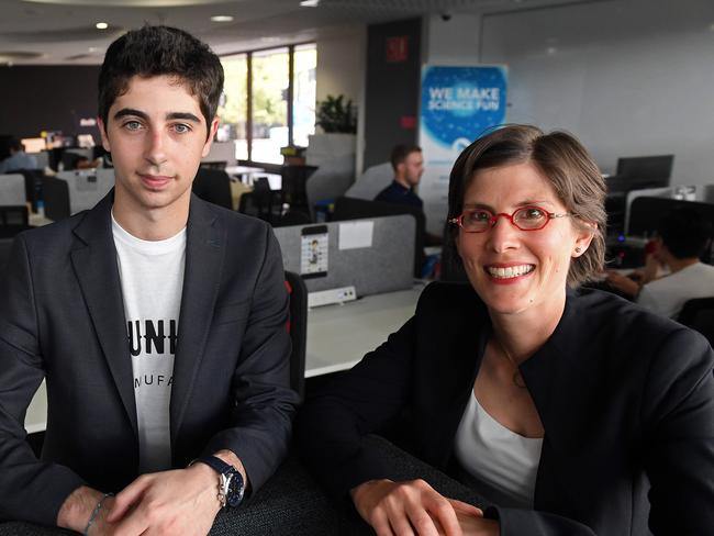 31/01/19 - Director of University of Adelaide Entrepreneurship, Commercialisation and Innovation Centre, Carolin Plewa and Numu (start-up) founder Carlos Lopez at Thinclab.Picture: Tom Huntley